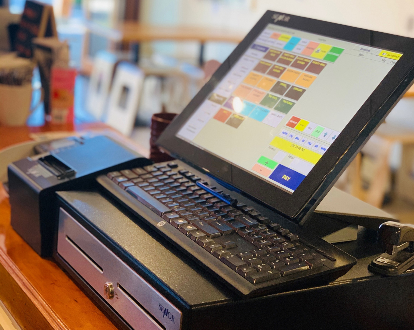 Point of sale terminal used with WAND digital menus